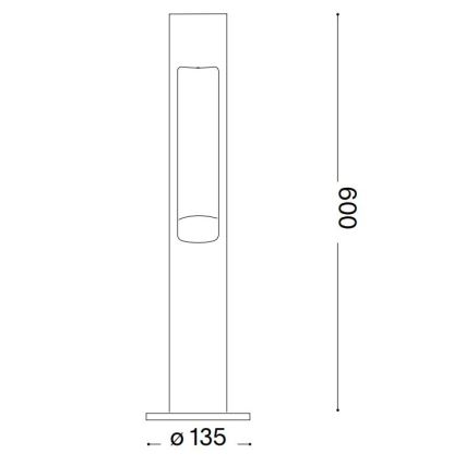 Ideal Lux - Āra lampa ACQUA 1xG9/15W/230V 60 cm IP44 brūna