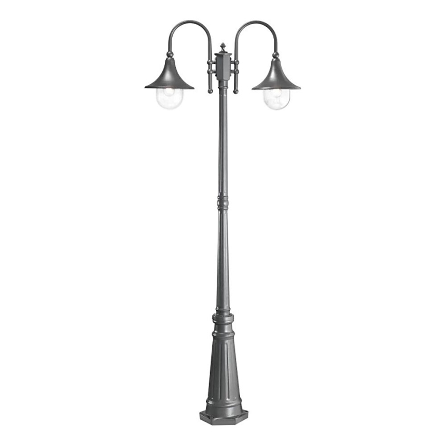 Ideal Lux - Āra lampa CIMA 2xE27/52W/230V 216 cm IP43 antracīta