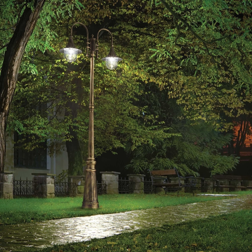 Ideal Lux - Āra lampa CIMA 2xE27/52W/230V 216 cm IP43 patina