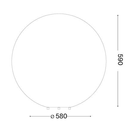 Ideal Lux - Āra lampa DORIS 1xE27/60W/230V pr. 58 cm IP44 pelēka