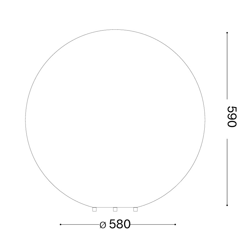 Ideal Lux - Āra lampa DORIS 1xE27/60W/230V pr. 58 cm IP44 pelēka
