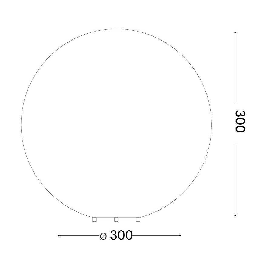 Ideal Lux - Āra lampa DORIS 1xE27/60W/230V Ø 30 cm IP44 pelēka