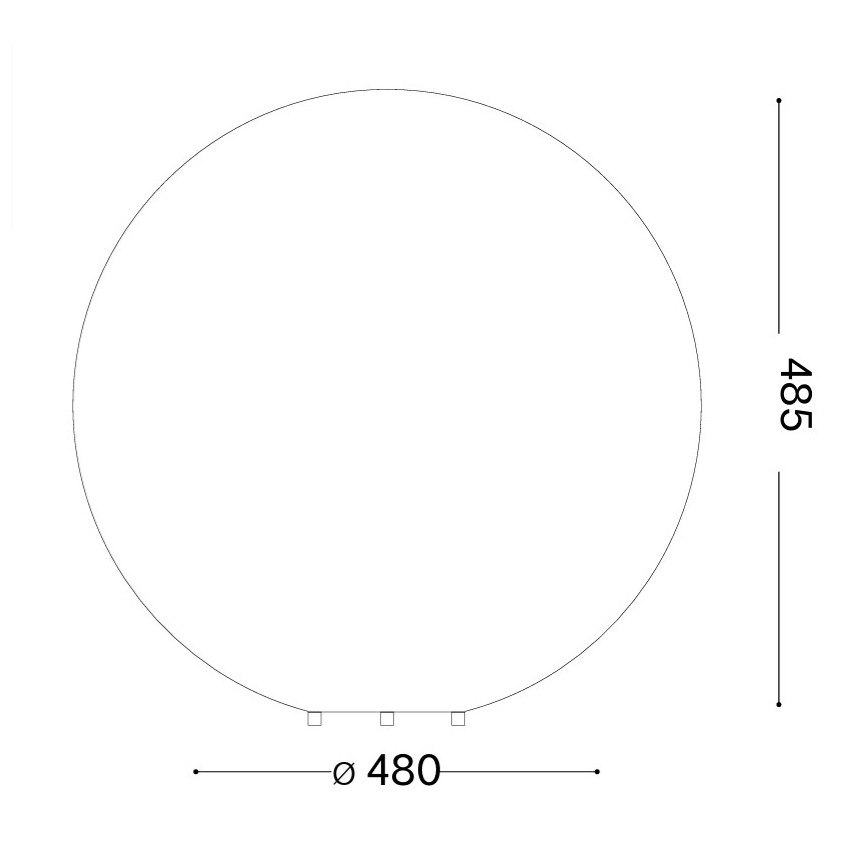 Ideal Lux - Āra lampa DORIS 1xE27/60W/230V Ø 48 cm IP44 pelēka