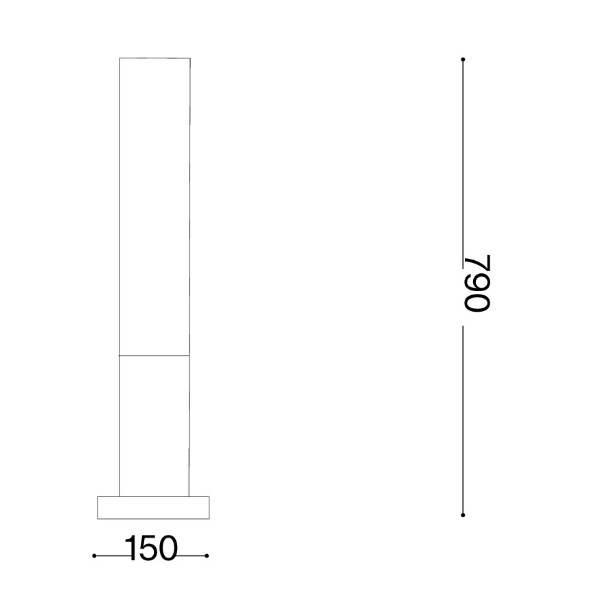 Ideal Lux - Āra lampa EDO OUTDOOR 1xGX53/15W/230V 79 cm IP65 brūna