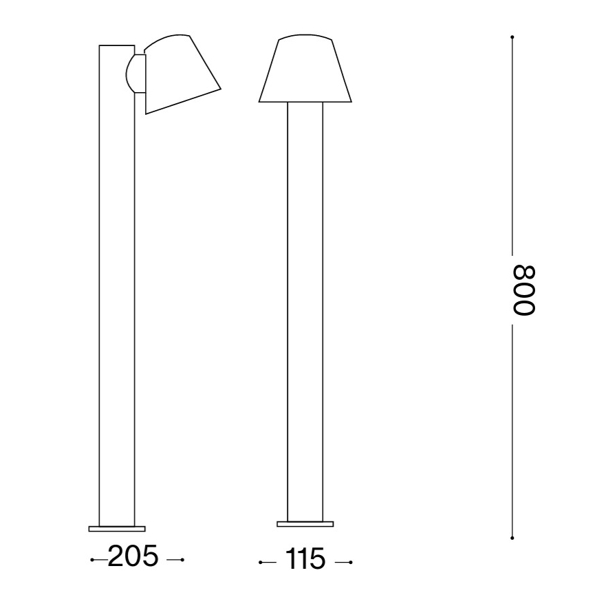Ideal Lux - Āra lampa GAS 1xGU10/35W/230V 80 cm IP43 brūna