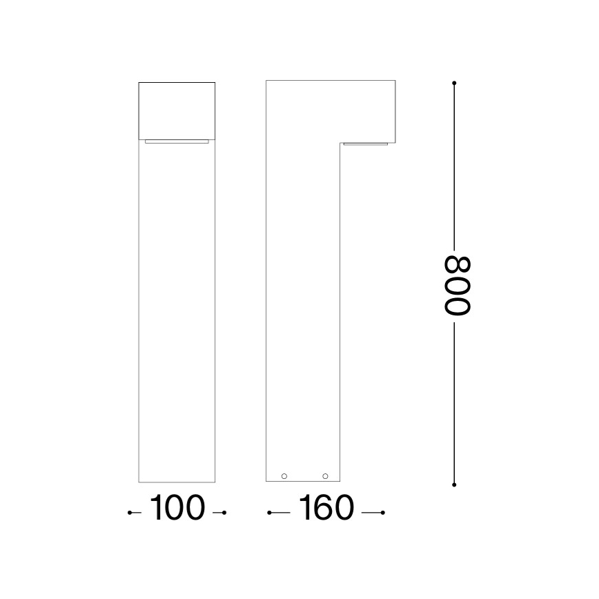 Ideal Lux - āra lampa SIRIO 1xGX53/9W/230V 80 cm IP65 brūna
