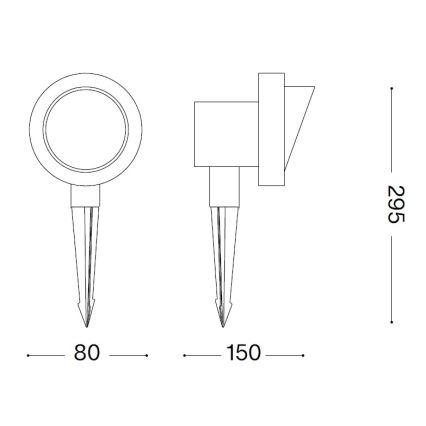 Ideal Lux - Āra lampa TERRA 1xGU10/28W/230V IP65 brūna