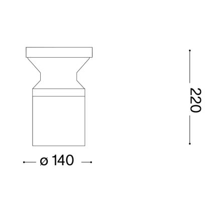 Ideal Lux - Āra lampa TORRE 1xE27/15W/230V 22 cm IP65 antracīts