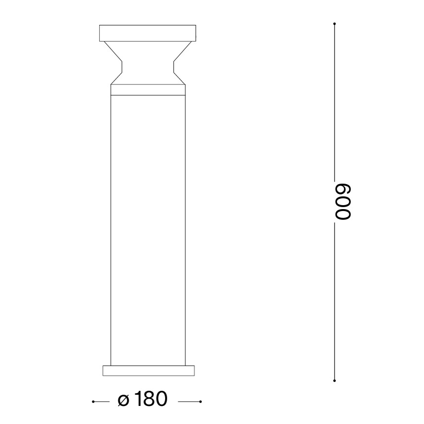 Ideal Lux - Āra lampa TORRE 1xE27/15W/230V 60 cm IP65 brūna