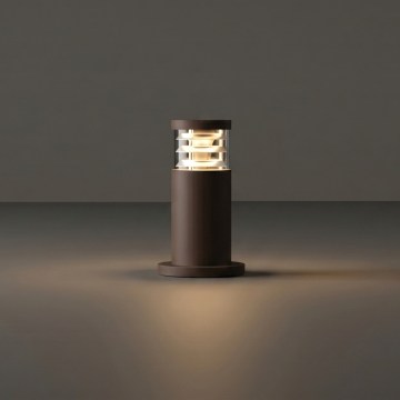 Ideal Lux - āra lampa TRONCO 1xE27/42W/230V 25 cm IP65 brūna