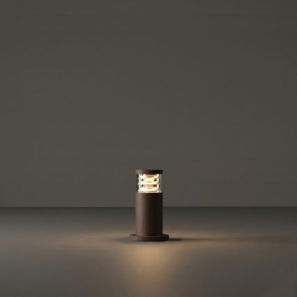 Ideal Lux - āra lampa TRONCO 1xE27/42W/230V 25 cm IP65 brūna