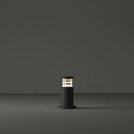 Ideal Lux - Āra lampa TRONCO 1xE27/42W/230V 25 cm IP65 melna