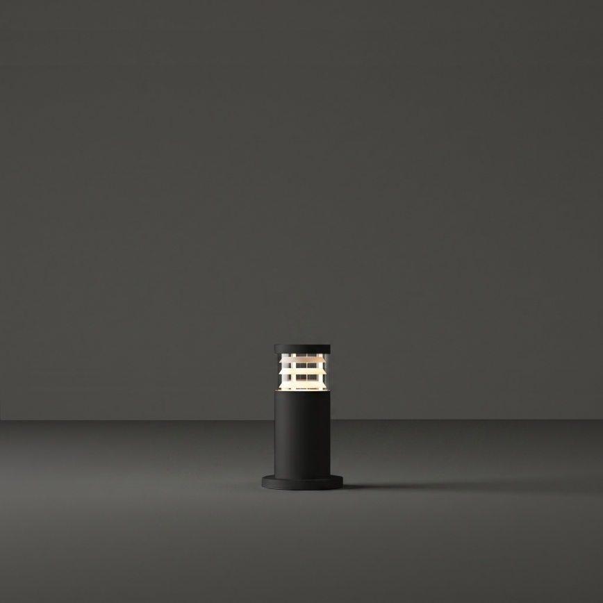 Ideal Lux - Āra lampa TRONCO 1xE27/42W/230V 25 cm IP65 melna