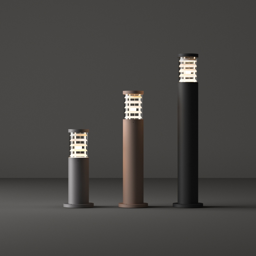 Ideal Lux - Āra lampa TRONCO 1xE27/42W/230V 25 cm IP65 melna