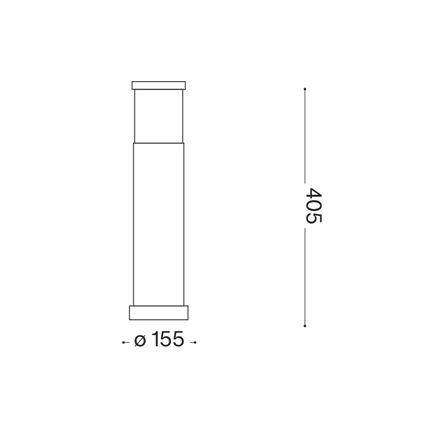Ideal Lux - Āra lampa TRONCO 1xE27/42W/230V 40 cm IP65 antracīta