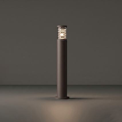 Ideal Lux - Āra lampa TRONCO 1xE27/42W/230V 80 cm IP65 brūna