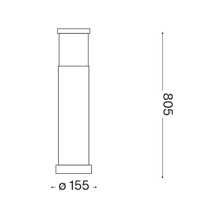 Ideal Lux - Āra lampa TRONCO 1xE27/42W/230V 80 cm IP65 brūna
