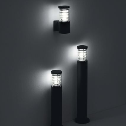 Ideal Lux - Āra lampa TRONCO 1xE27/42W/230V 80 cm IP65 melna