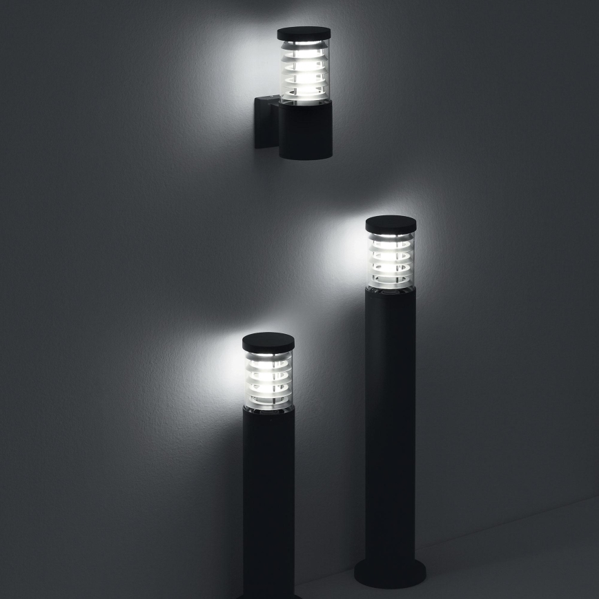 Ideal Lux - Āra lampa TRONCO 1xE27/42W/230V 80 cm IP65 melna