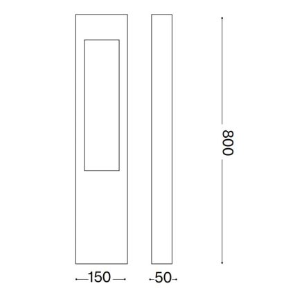Ideal Lux - Āra lampa VEGA 1xG9/15W/230V 80 cm IP44 brūna