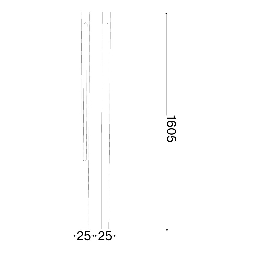 Ideal Lux - āra LED lampa JEDI LED/25W/230V 160 cm CRI 90 IP65 brūna