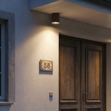 Ideal Lux - Āra punktveida gaismeklis GUN 1xGU10/28W/230V Ø 11 cm IP55 brūna