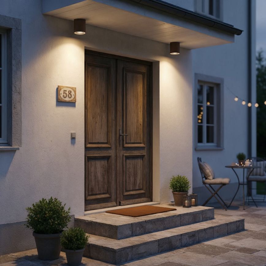 Ideal Lux - Āra punktveida gaismeklis GUN 1xGU10/28W/230V Ø 11 cm IP55 brūna