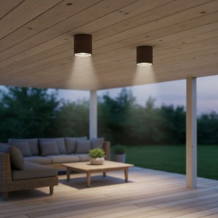 Ideal Lux - Āra punktveida gaismeklis GUN 1xGU10/28W/230V Ø 11 cm IP55 brūna