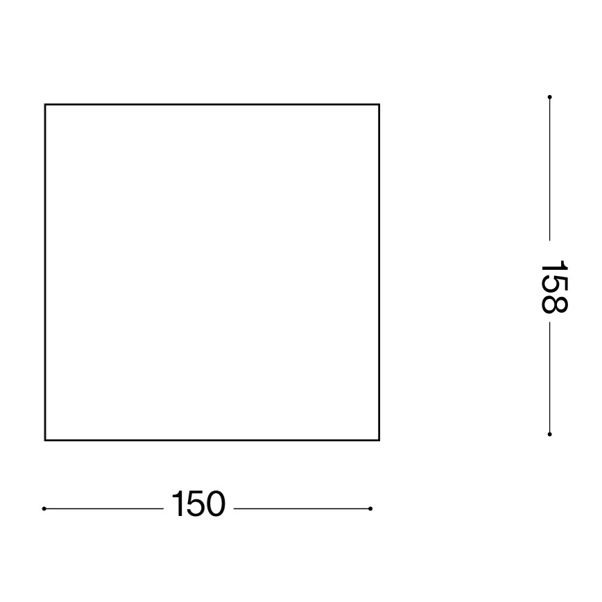 Ideal Lux - Āra punktveida gaismeklis TECHO 1xGU10/20W/230V 15x15 cm IP54 balts