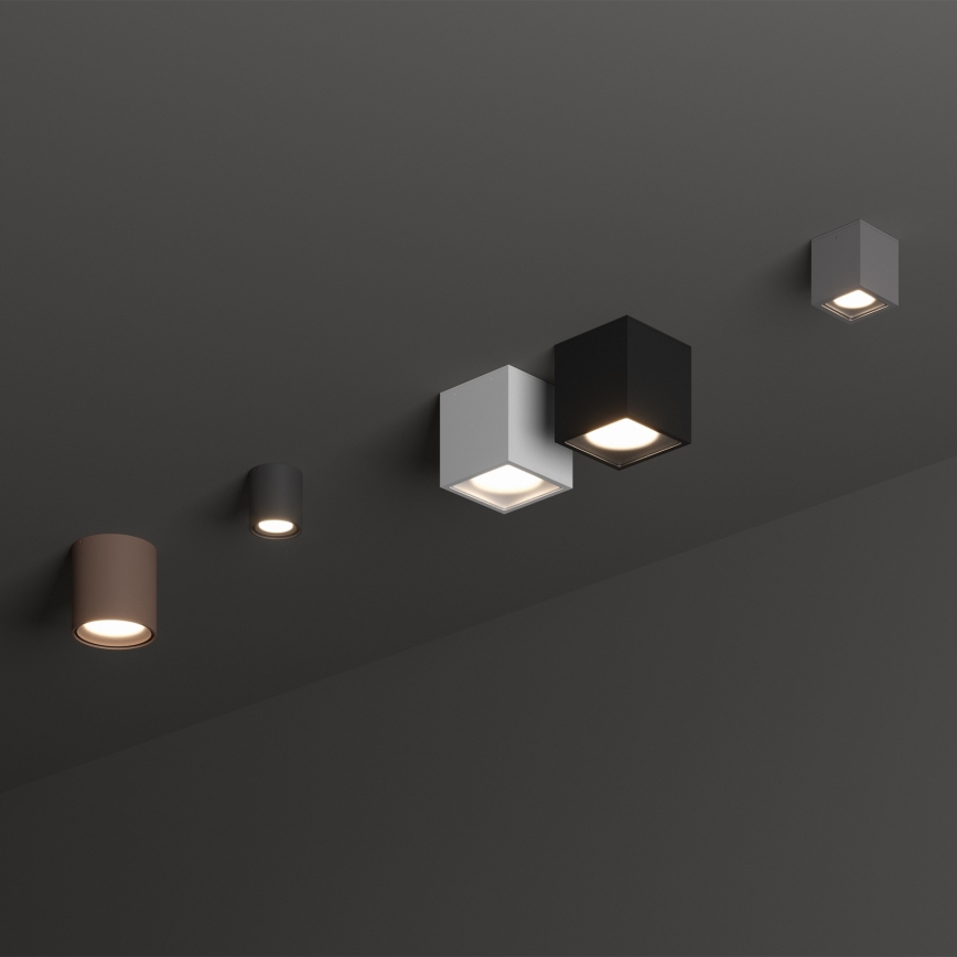 Ideal Lux - Āra punktveida gaismeklis TECHO 1xGU10/20W/230V 15x15 cm IP54 melns