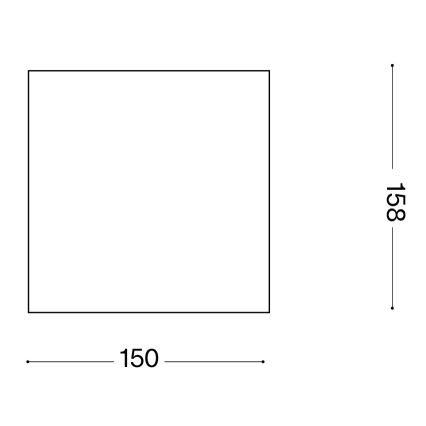 Ideal Lux - Āra punktveida gaismeklis TECHO 1xGU10/20W/230V 15x15 cm IP54 melns