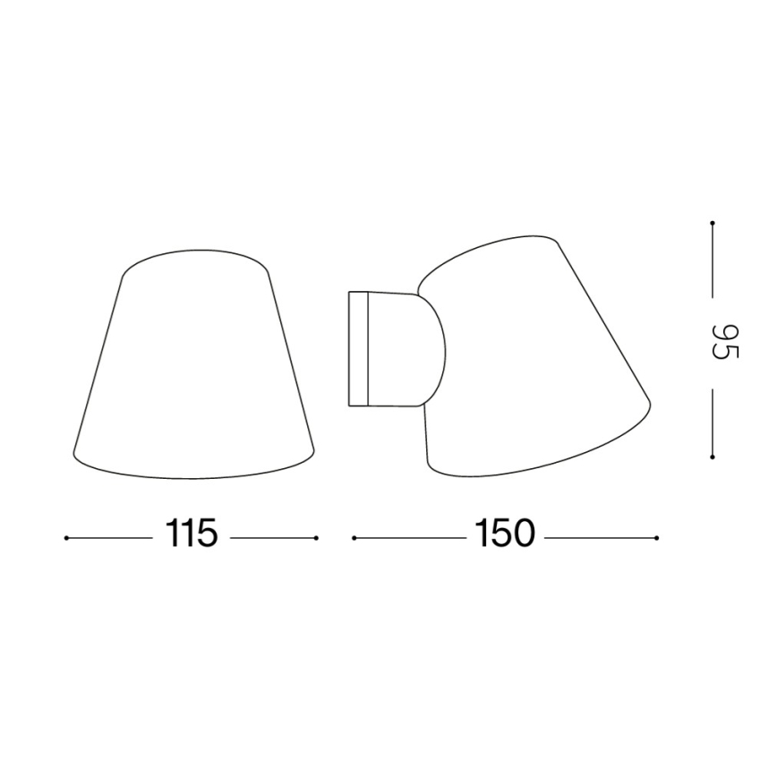 Ideal Lux - Āra sienas gaismeklis 1xGU10/35W/230V IP43 antracīts