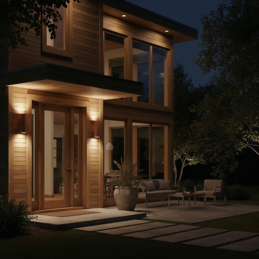 Ideal Lux - Āra sienas gaismeklis GUN 1xE27/60W/230V 31 cm IP54 brūns