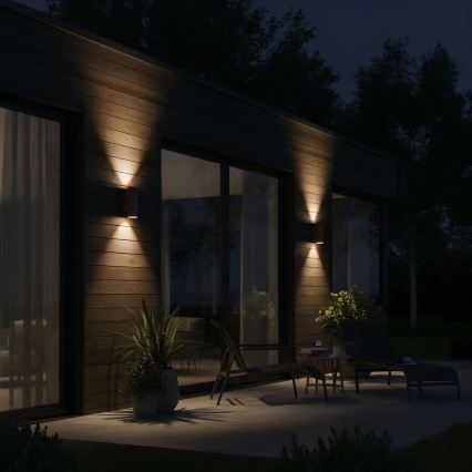 Ideal Lux - Āra sienas gaismeklis GUN 1xE27/60W/230V 31 cm IP54 brūns