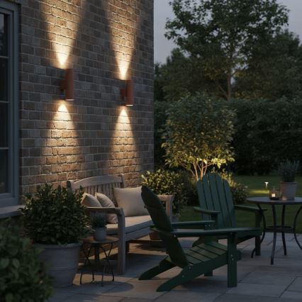 Ideal Lux - Āra sienas gaismeklis GUN 1xGU10/35W/230V 21 cm IP44 brūns