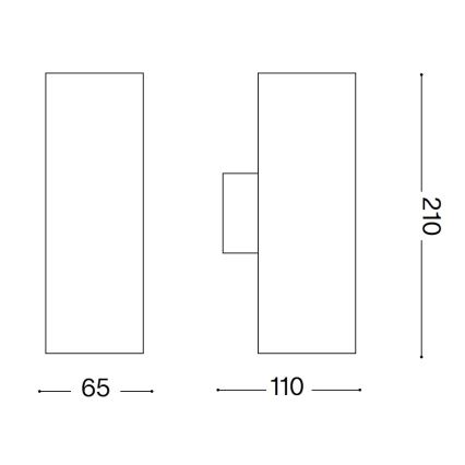 Ideal Lux - Āra sienas gaismeklis GUN 1xGU10/35W/230V 21 cm IP44 brūns