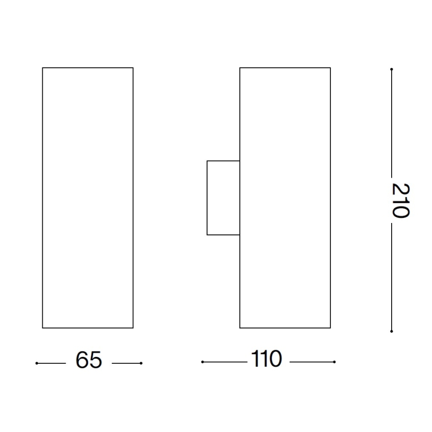 Ideal Lux - Āra sienas gaismeklis GUN 1xGU10/35W/230V 21 cm IP44 brūns