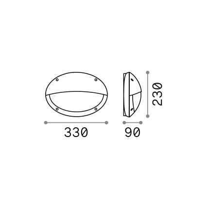 Ideal Lux - Āra sienas gaismeklis POLAR 1xE27/23W/230V IP66 balts