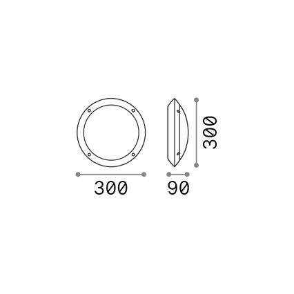 Ideal Lux - Āra sienas gaismeklis POLAR 1xE27/23W/230V IP66 melns