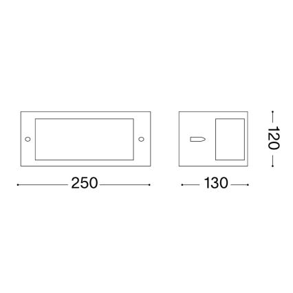 Ideal Lux - Āra sienas gaismeklis REX 1xE27/60W/230V IP44 brūns