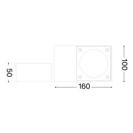 Ideal Lux - Āra sienas gaismeklis SIRIO 1xGX53/9W/230V IP65 antracīts