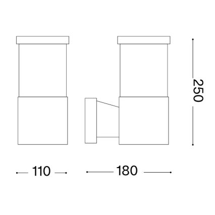 Ideal Lux - Āra sienas gaismeklis TRONCO 1xE27/42W/230V IP44 antracīts