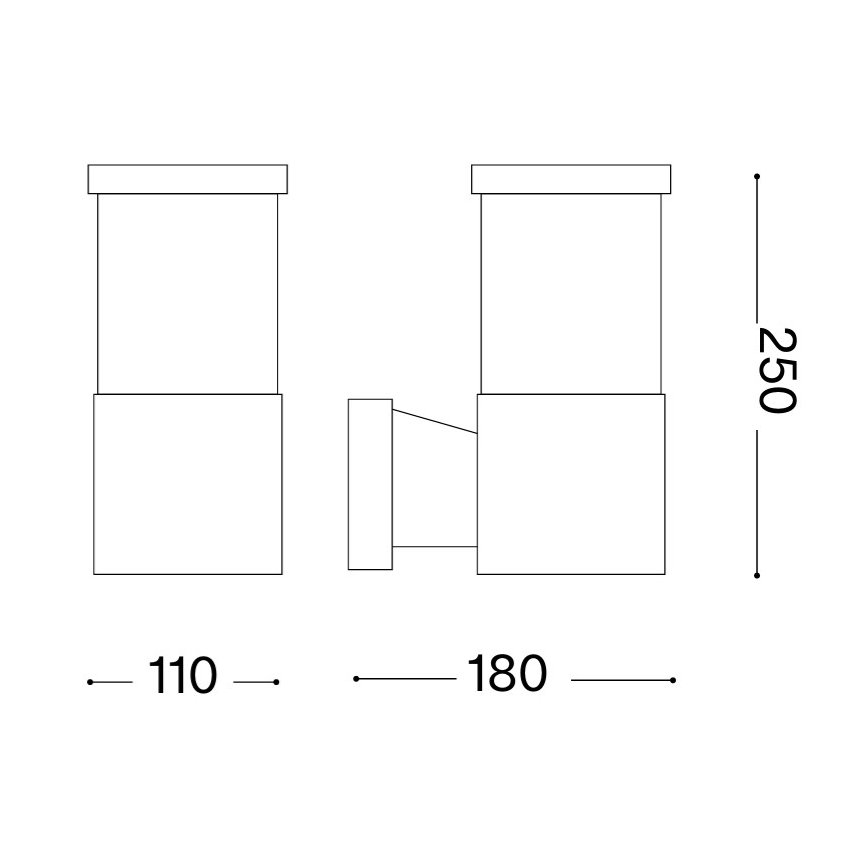 Ideal Lux - Āra sienas gaismeklis TRONCO 1xE27/42W/230V IP44 antracīts