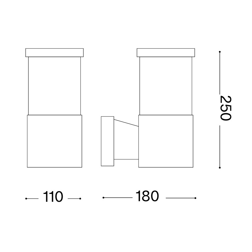 Ideal Lux - Āra sienas gaismeklis TRONCO 1xE27/42W/230V IP44 brūns