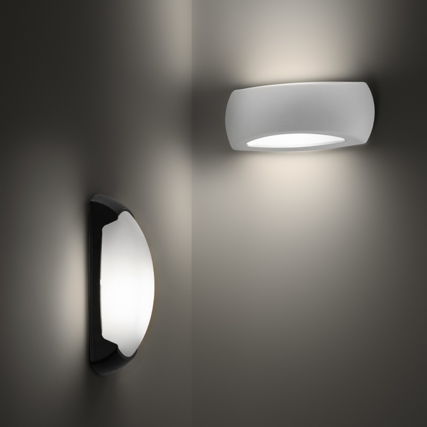 Ideal Lux - Āra sienas lampa 1xE27/23W/230V melna IP66