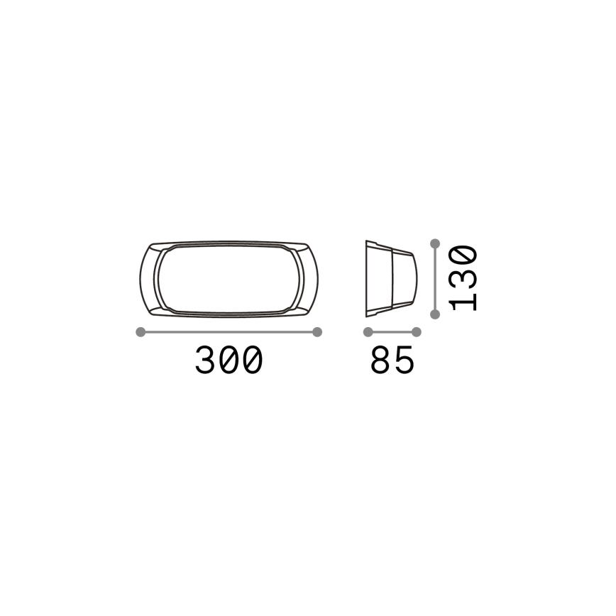 Ideal Lux - Āra sienas lampa 1xE27/23W/230V melna IP66