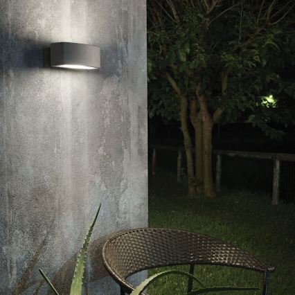 Ideal Lux - Āra sienas lampa ANDROMEDA 1xE27/60W/230V IP55 antracīta