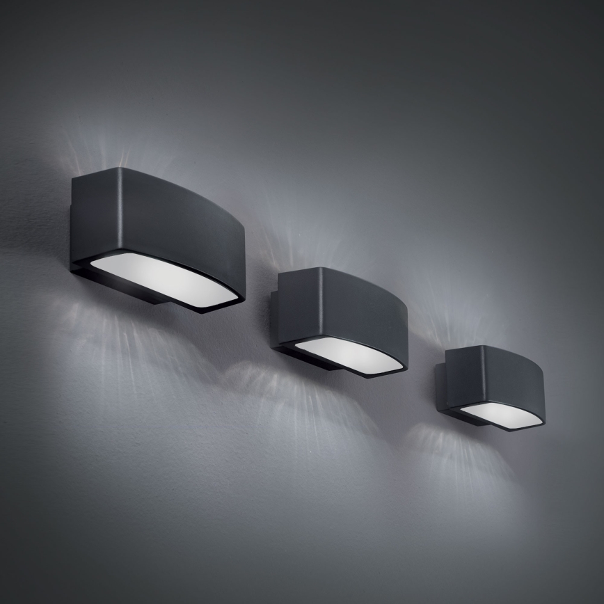 Ideal Lux - Āra sienas lampa ANDROMEDA 1xE27/60W/230V IP55 antracīta