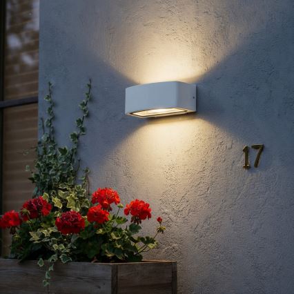 Ideal Lux - Āra sienas lampa ANDROMEDA 1xE27/60W/230V IP55 balta