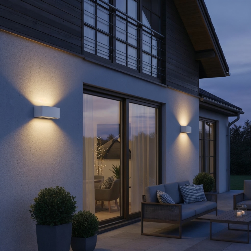 Ideal Lux - Āra sienas lampa ANDROMEDA 1xE27/60W/230V IP55 balta